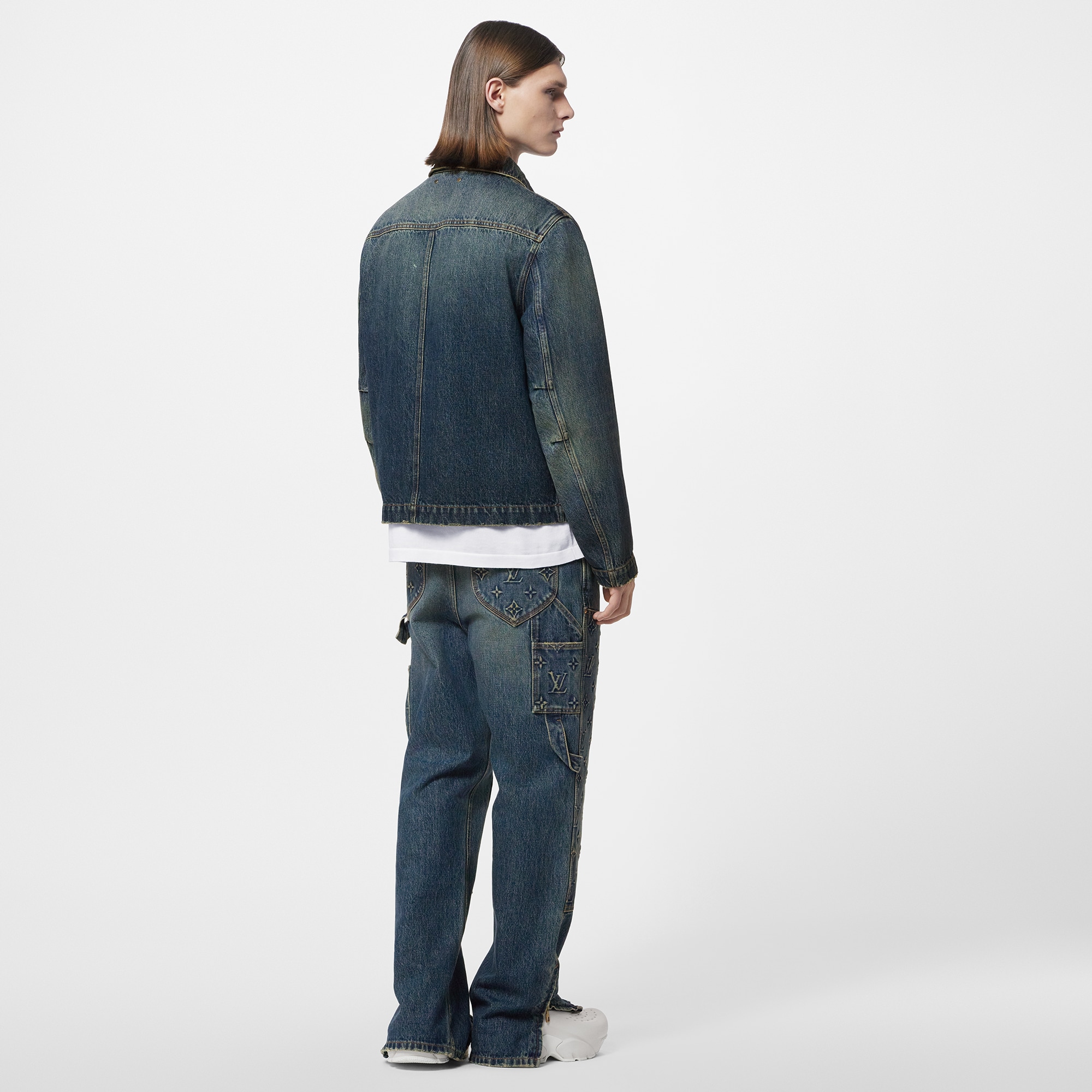 Louis vuitton denim jacket sales mens